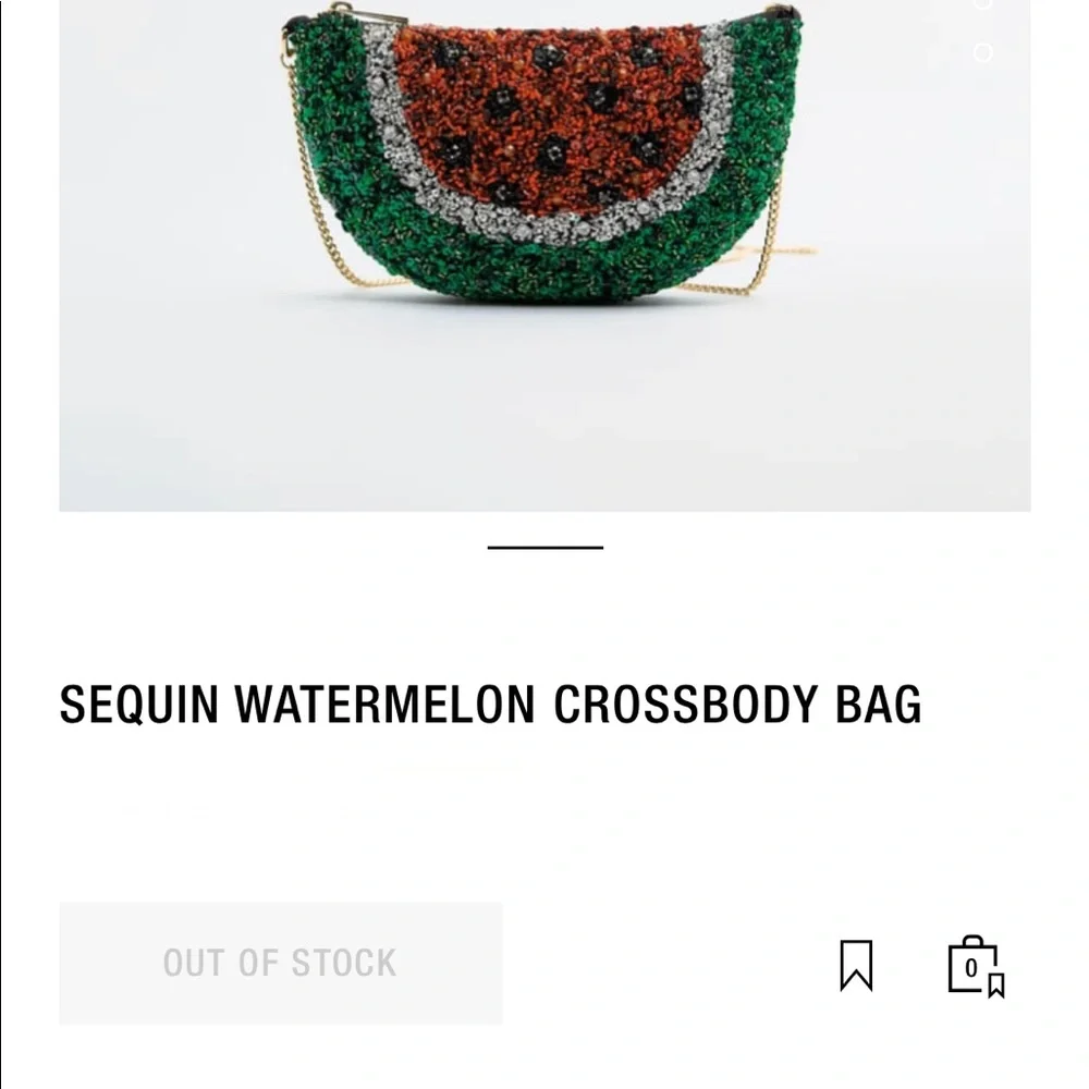 BRAND NEW ZARA WATERMELON CROSSBODY BAG PURSE - Picture 2 of 4